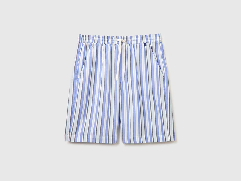 Gestreifte Bermudashorts mit Kordelzug