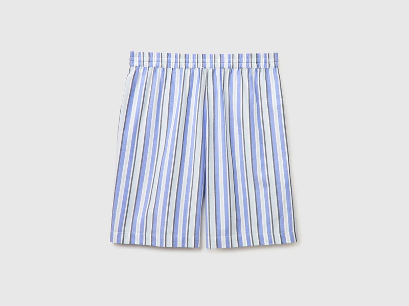 Gestreifte Bermudashorts mit Kordelzug