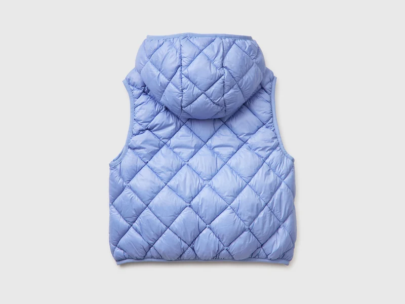 Ärmellose Daunenjacke mit Kapuze