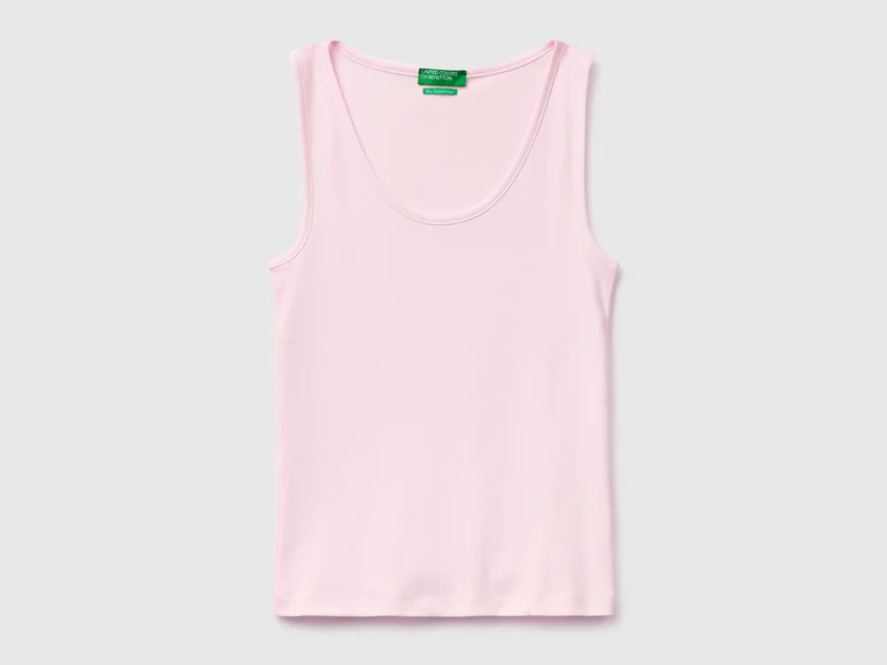 Schmal geschnittenes, geripptes Tanktop