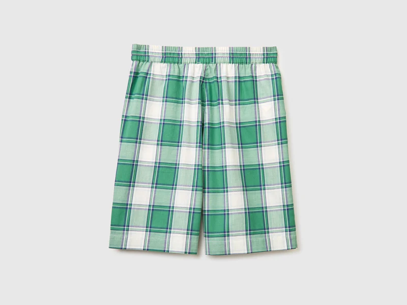 Karierte Bermudashorts mit Kordelzug