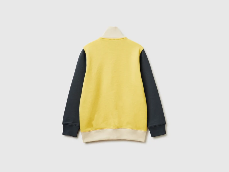 Sweatshirt aus reiner Baumwolle mit Reißverschluss