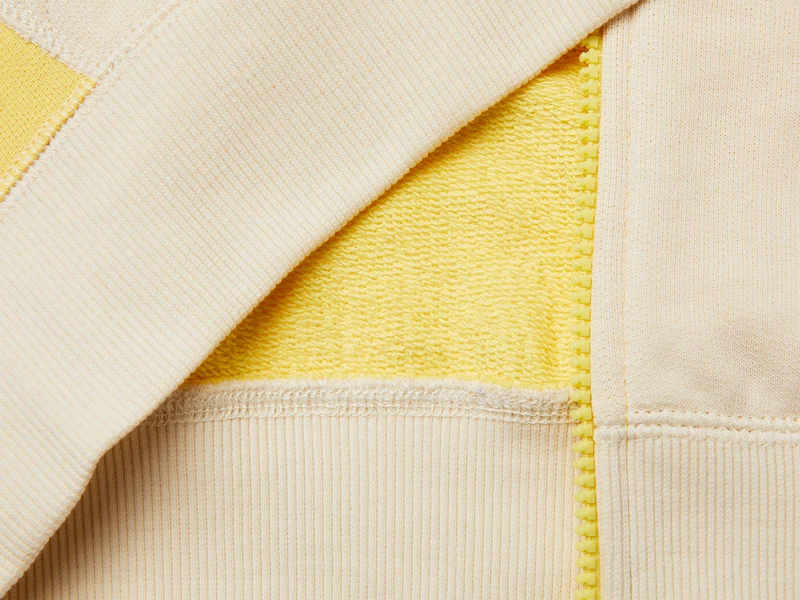 Sweatshirt aus reiner Baumwolle mit Reißverschluss