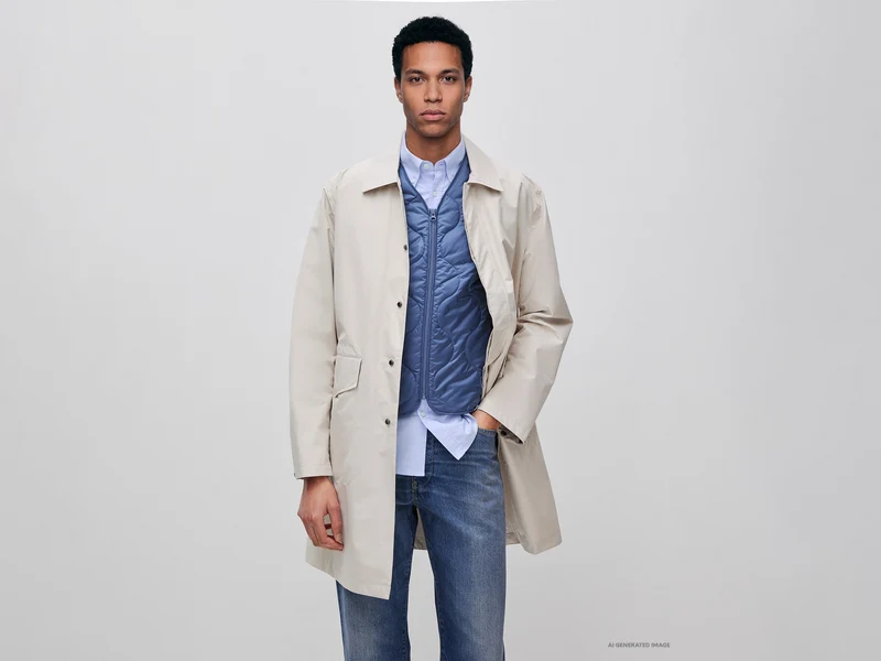 Trenchcoat mit abnehmbarer Weste