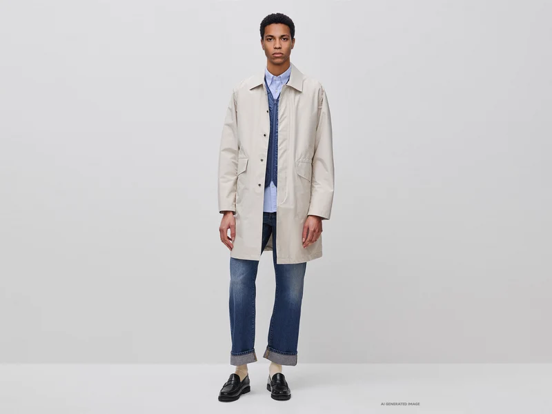Trenchcoat mit abnehmbarer Weste