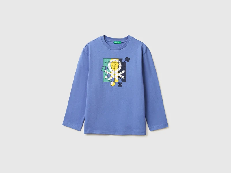 Bio-Baumwoll-T-Shirt mit Logodruck