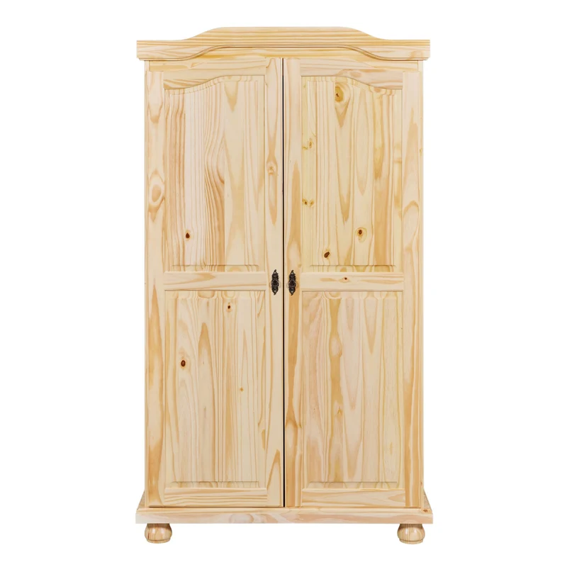 Kleiderschrank Dielenschrank Genf Kiefer Massivholz Natur