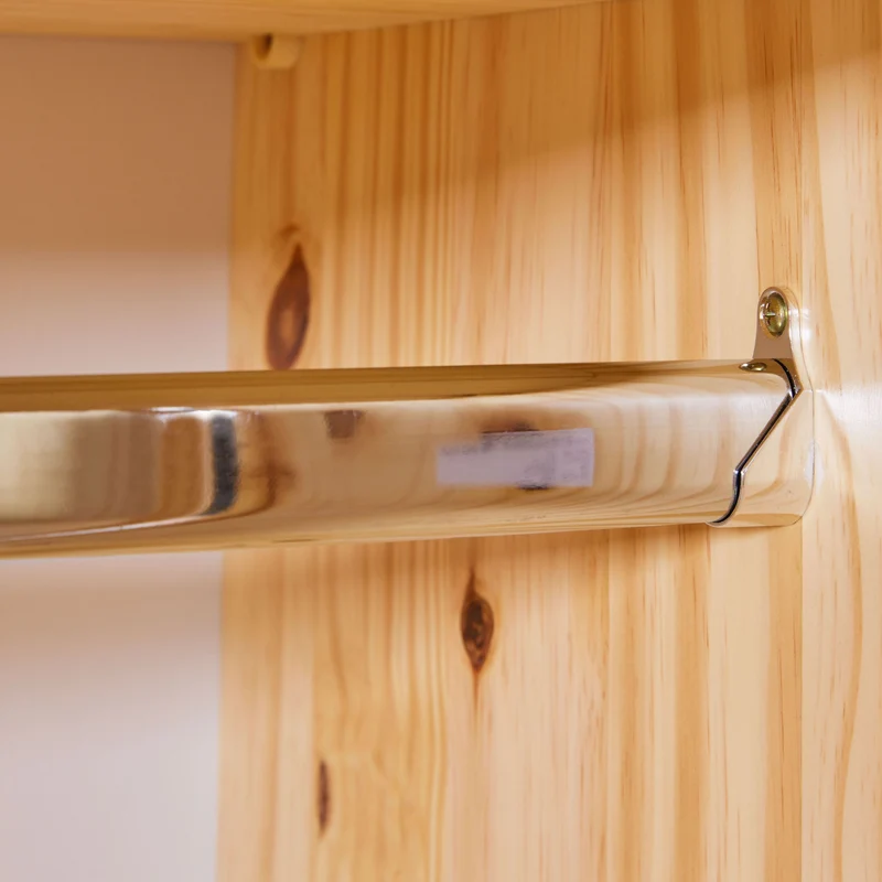 Kleiderschrank Dielenschrank Genf Kiefer Massivholz Natur