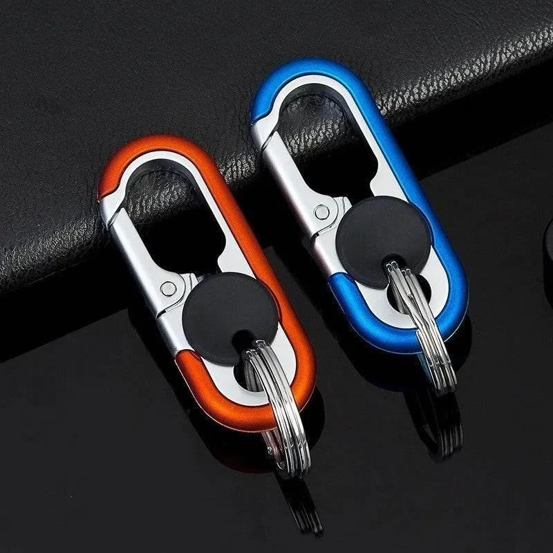 Stainless Steel Mini Keychain Organizer - Compact Travel Accessory