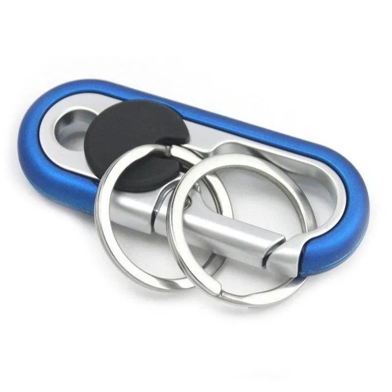Stainless Steel Mini Keychain Organizer - Compact Travel Accessory
