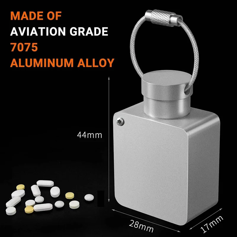 Compact Waterproof Aluminum Pill Separator - Mini Medication Organizer