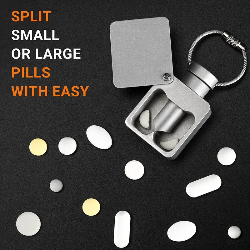 Compact Waterproof Aluminum Pill Separator - Mini Medication Organizer