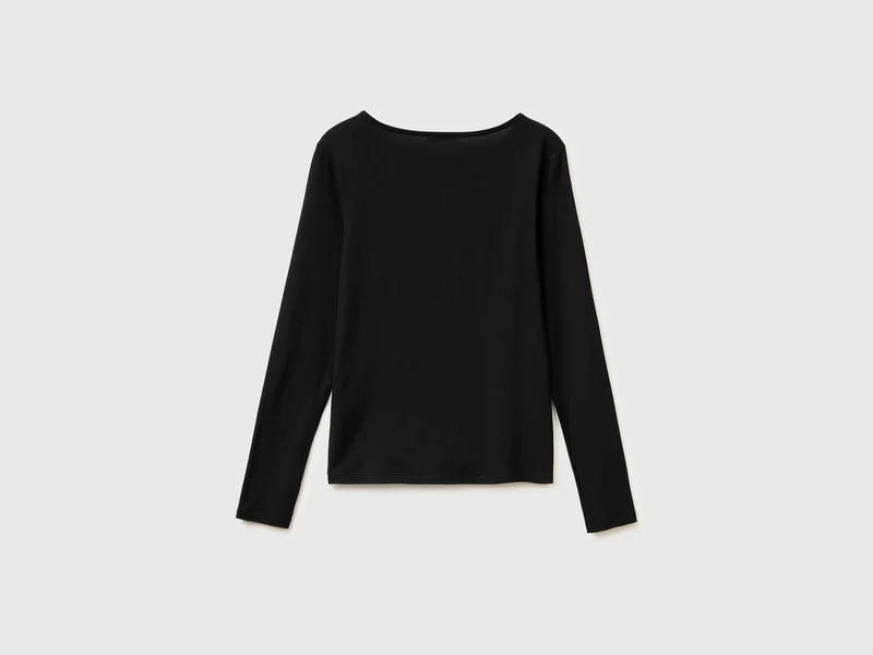 T-Shirt mit U-Boot-Ausschnitt