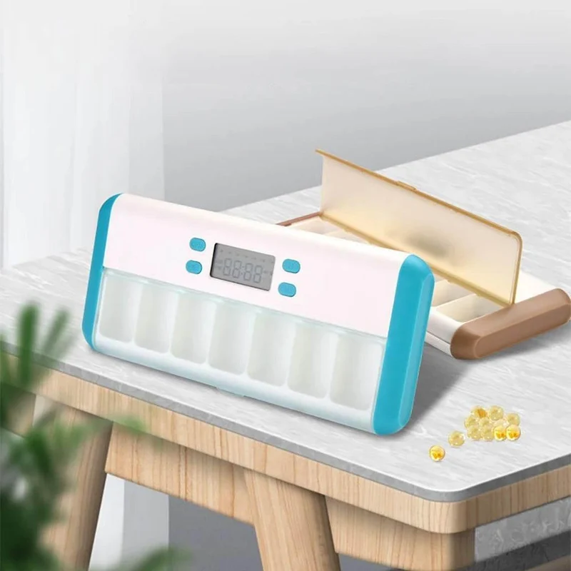 Smart Pill Organizer with Alarm - Automatic Reminder Box