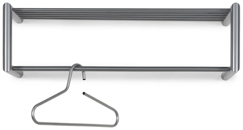 Design Wandgarderobe Smooth Stahlrohr vernickelt, von Spinder