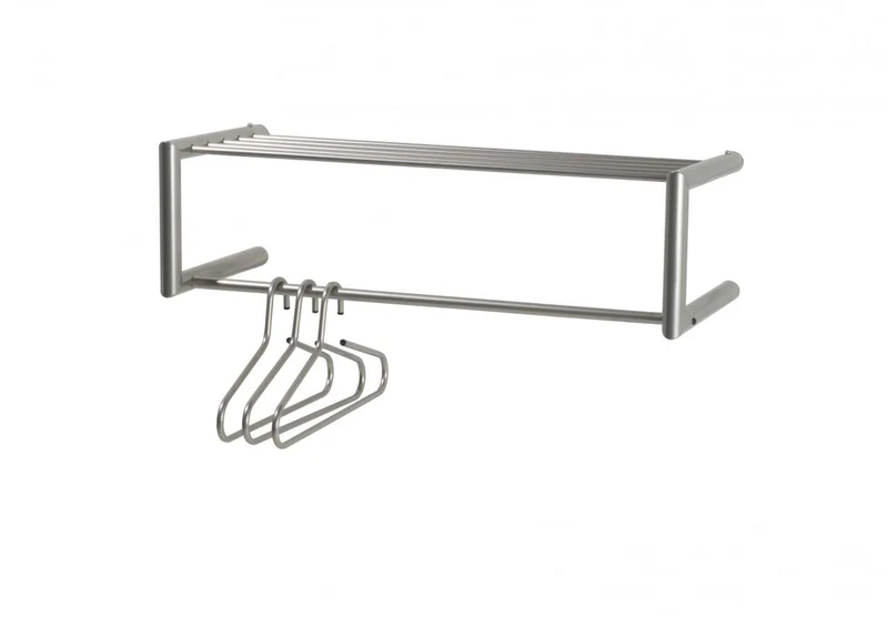 Design Wandgarderobe Smooth Stahlrohr vernickelt, von Spinder
