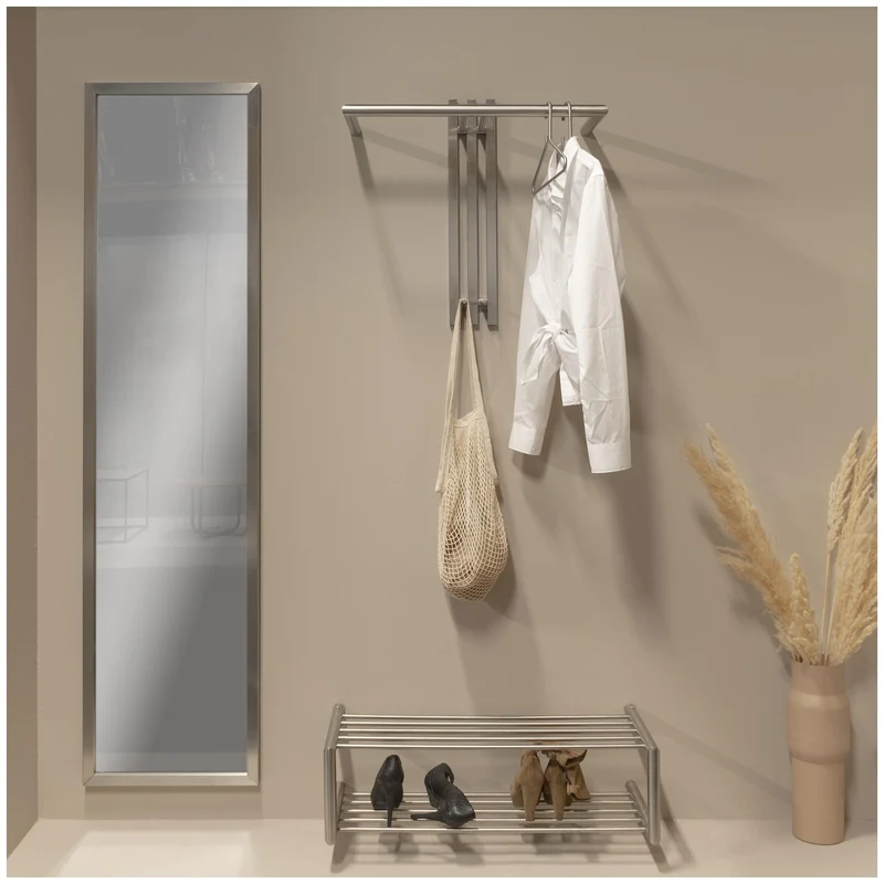 Wandgarderobe Senza 1 in Edelstahl von Spinder