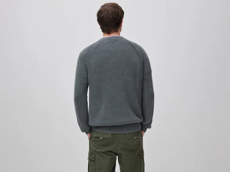 Regular Fit Stone-Washed-Pullover