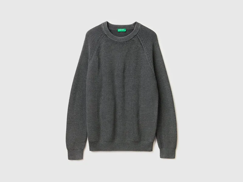 Regular Fit Stone-Washed-Pullover