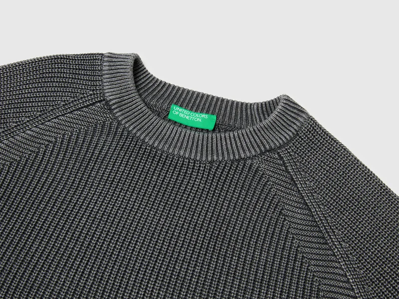Regular Fit Stone-Washed-Pullover