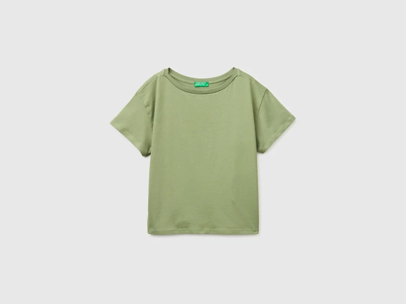 T-Shirt mit U-Boot-Ausschnitt