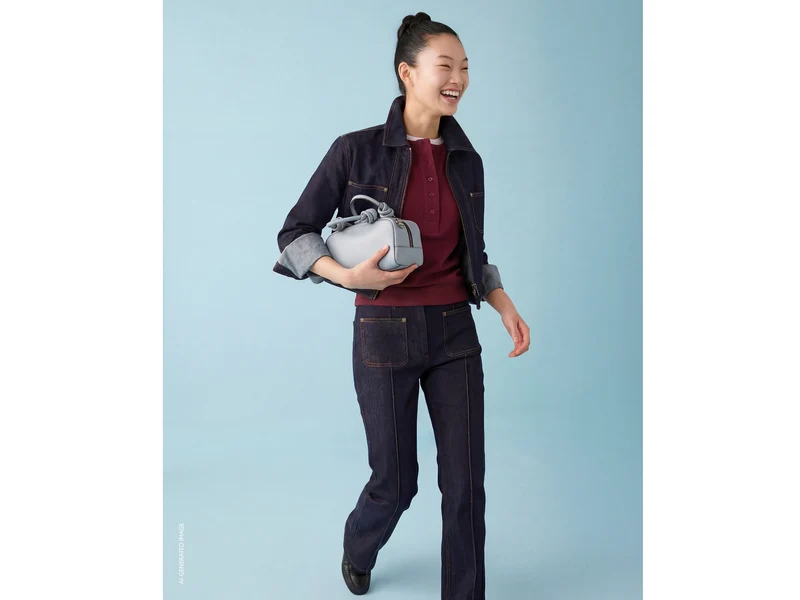 Jeansjacke mit Reißverschluss