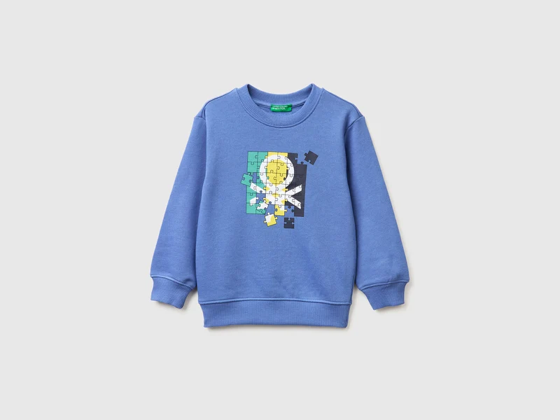 Sweatshirt aus Bio-Baumwolle mit Logodruck