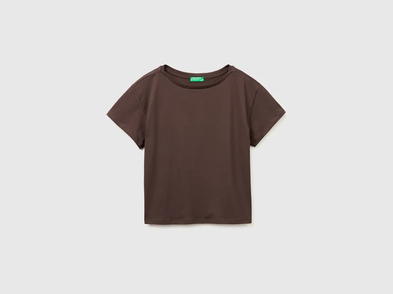 T-Shirt mit U-Boot-Ausschnitt