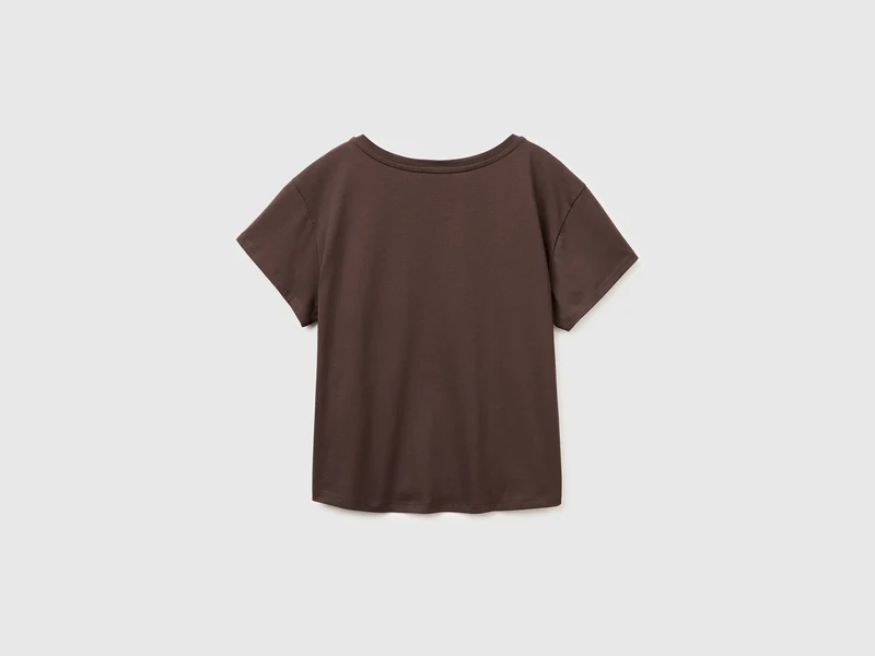 T-Shirt mit U-Boot-Ausschnitt