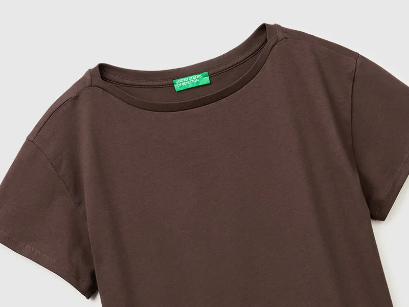 T-Shirt mit U-Boot-Ausschnitt