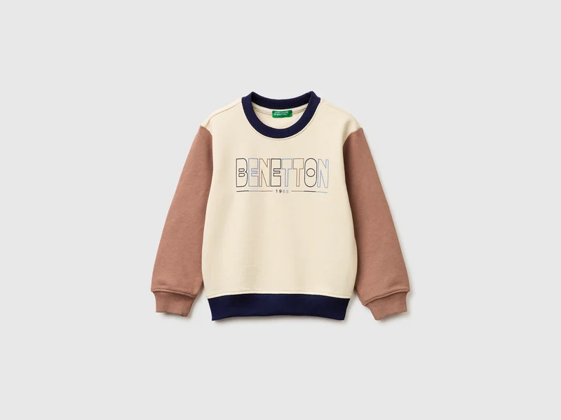 Sweatshirt aus Bio-Baumwolle mit Logodruck