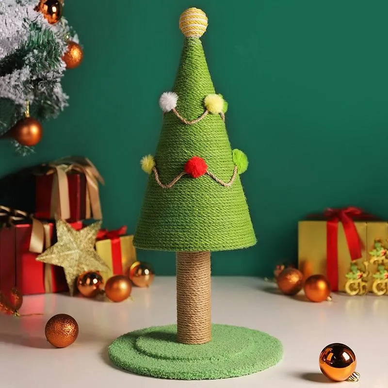 Handmade Christmas Tree Cat Scratcher - Unique Cat Furniture for Holiday Cheer