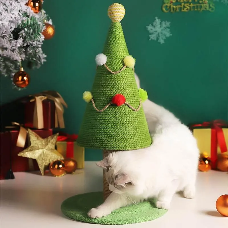 Handmade Christmas Tree Cat Scratcher - Unique Cat Furniture for Holiday Cheer