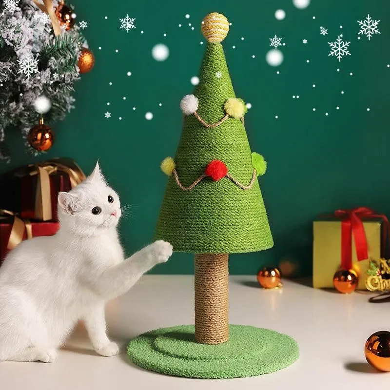 Handmade Christmas Tree Cat Scratcher - Unique Cat Furniture for Holiday Cheer