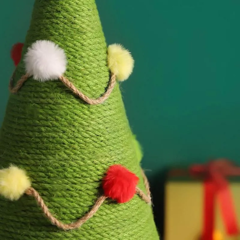 Handmade Christmas Tree Cat Scratcher - Unique Cat Furniture for Holiday Cheer