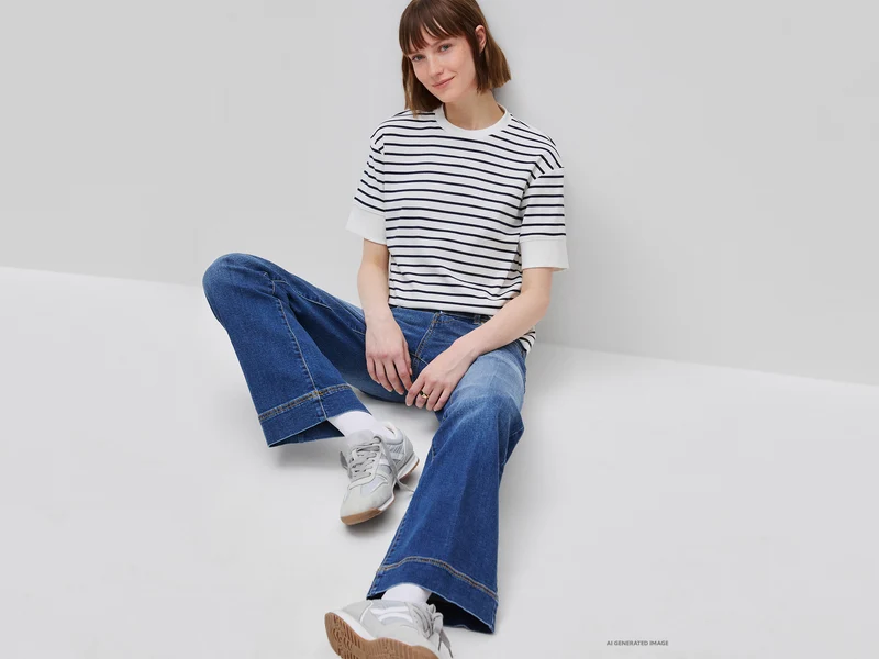 Gestreiftes Kurzarm-T-Shirt