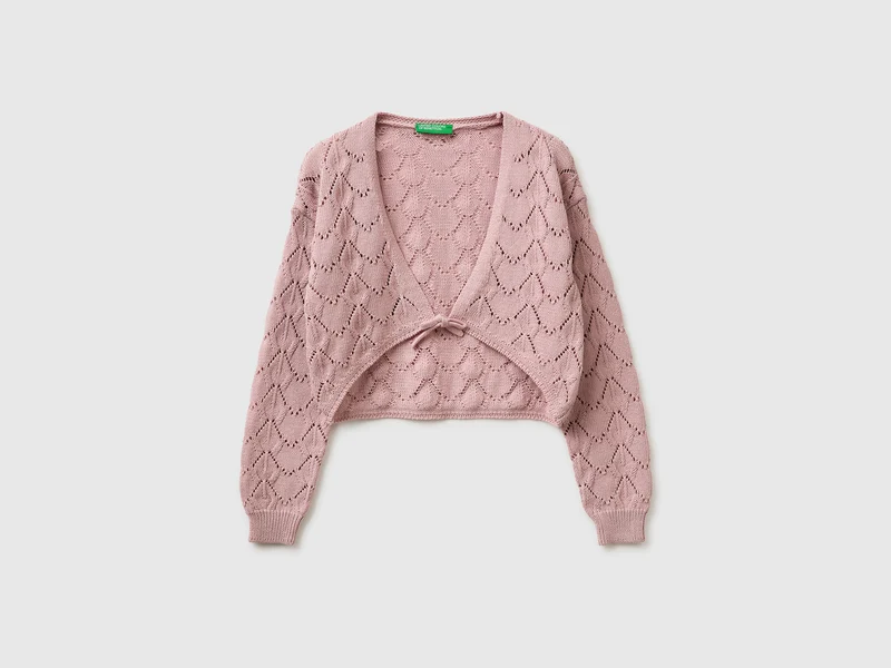Strickjacke mit Lochmuster