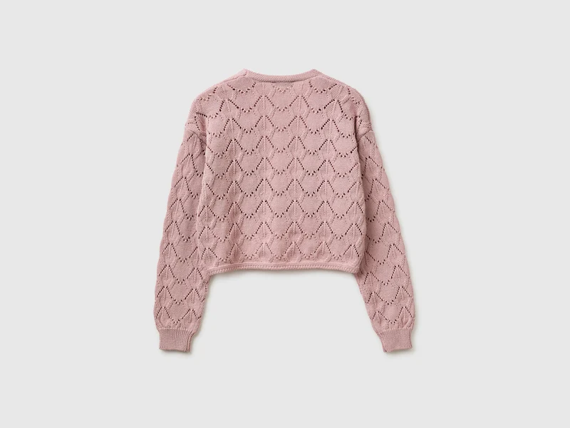 Strickjacke mit Lochmuster
