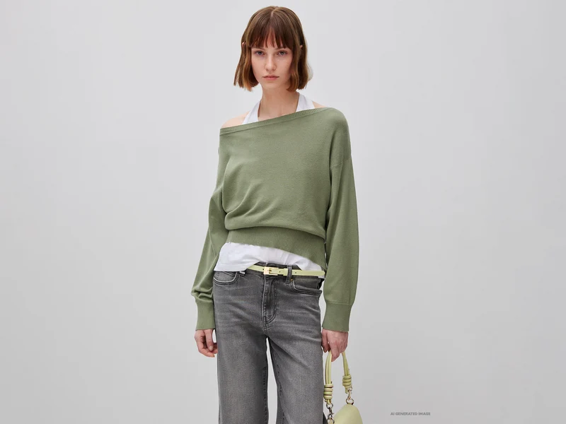 Hochwertiger Oversize-Pullover aus Baumwolle