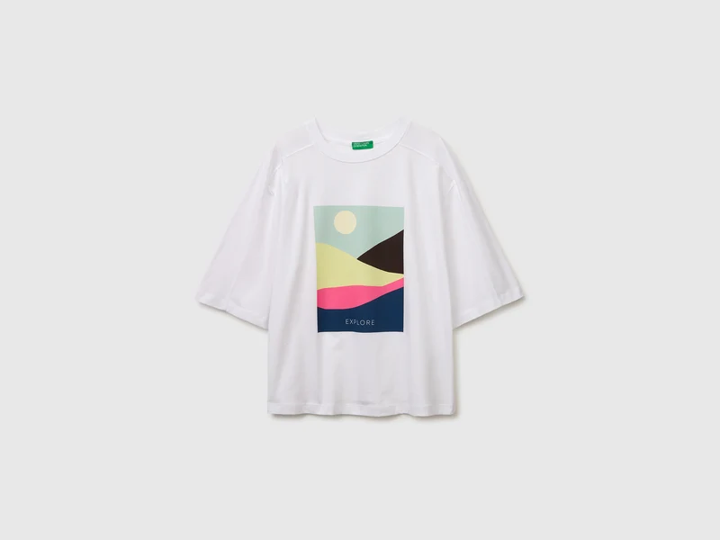 Übergroßes T-Shirt mit Aufdruck