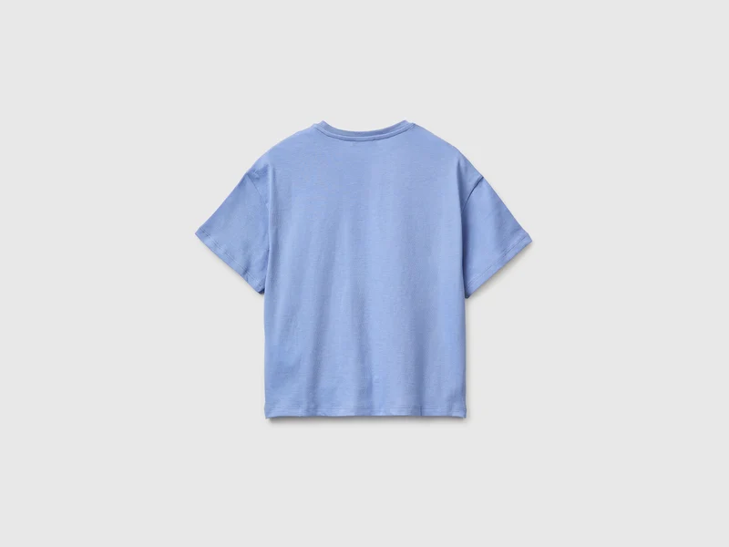 T-Shirt mit Aufdruck und Pailletten