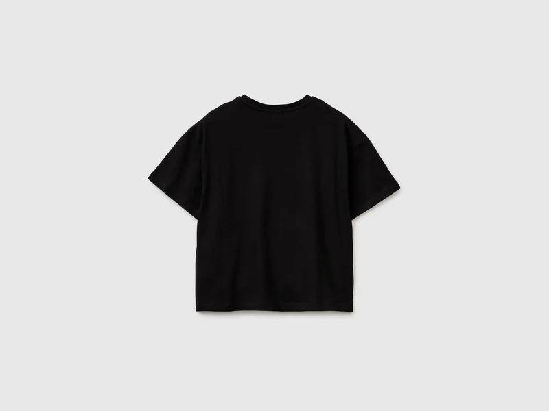 T-Shirt mit Aufdruck und Pailletten