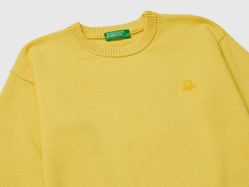 Pullover aus Bio-Baumwolle mit Rundhalsausschnitt