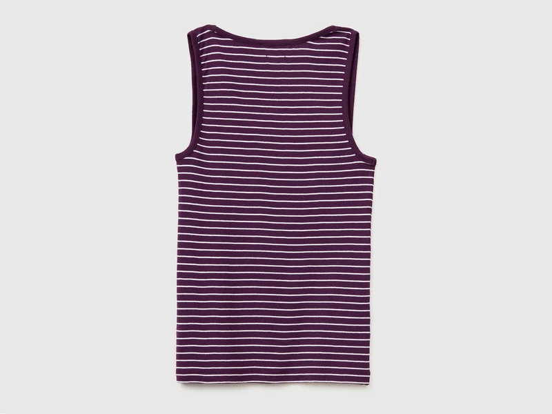 Gestreiftes Tanktop aus reiner Baumwolle