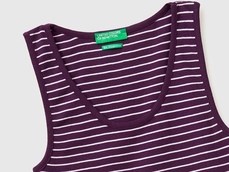 Gestreiftes Tanktop aus reiner Baumwolle