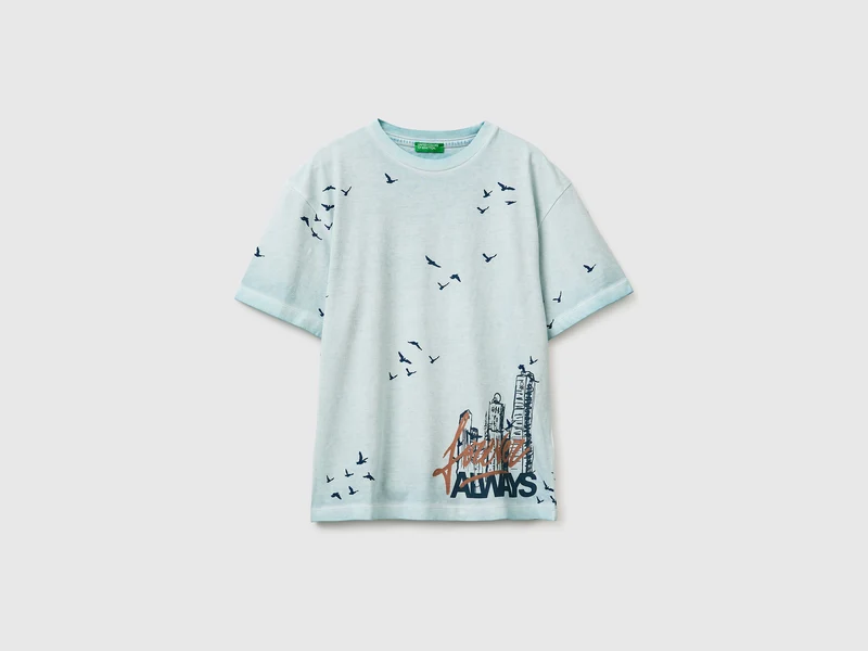 Übergroßes T-Shirt mit Aufdruck