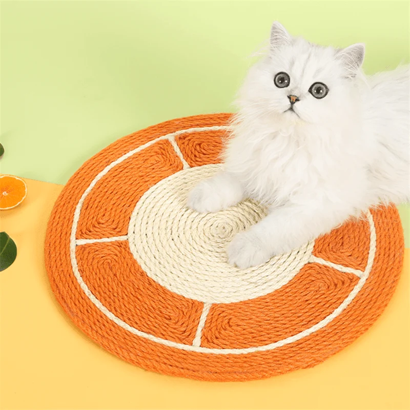 Orange Cat Scratching Pad - Engaging Toy for Playful Cats