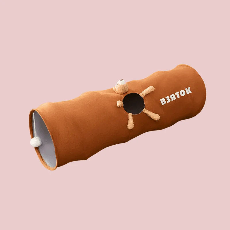 Cat Tunnel Toy - Collapsible Interactive Play for Kittens