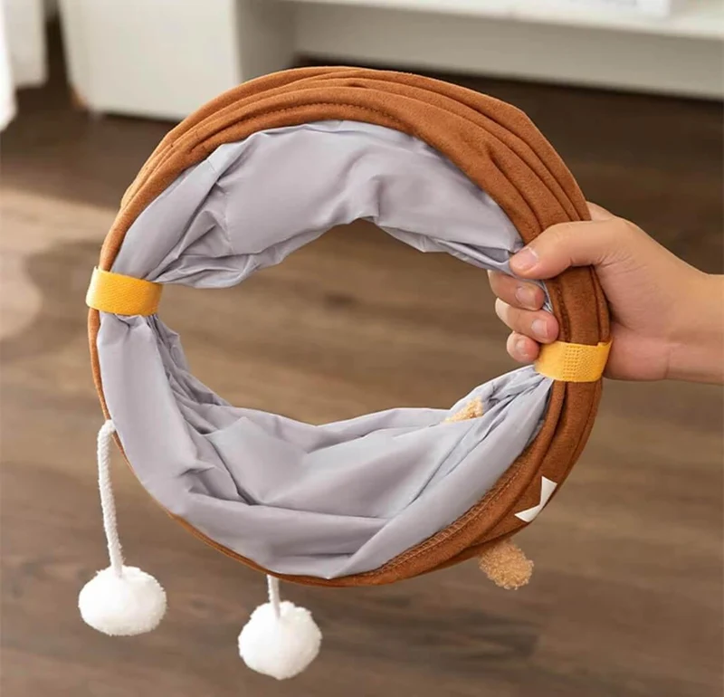 Cat Tunnel Toy - Collapsible Interactive Play for Kittens
