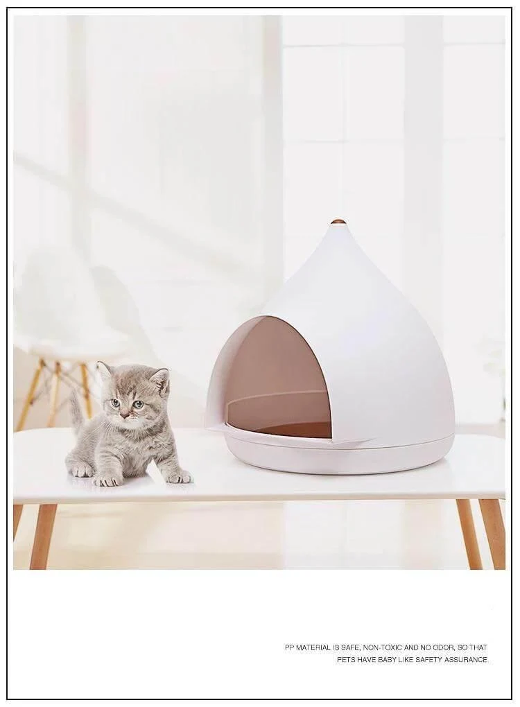 Large Cat House - Water Drop Design Cat Shelter